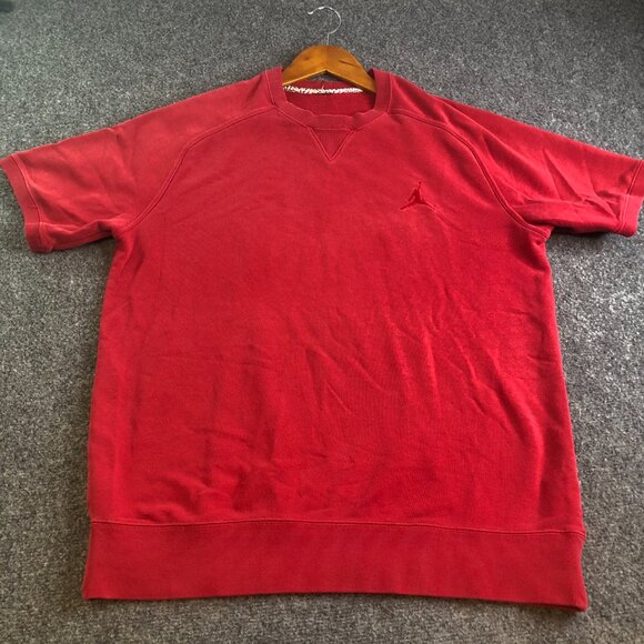 Nike Jordan Jumpman Sweatshirt Mens Extra Large Red Short Sleeve Crew Neck - Picture 2 of 8